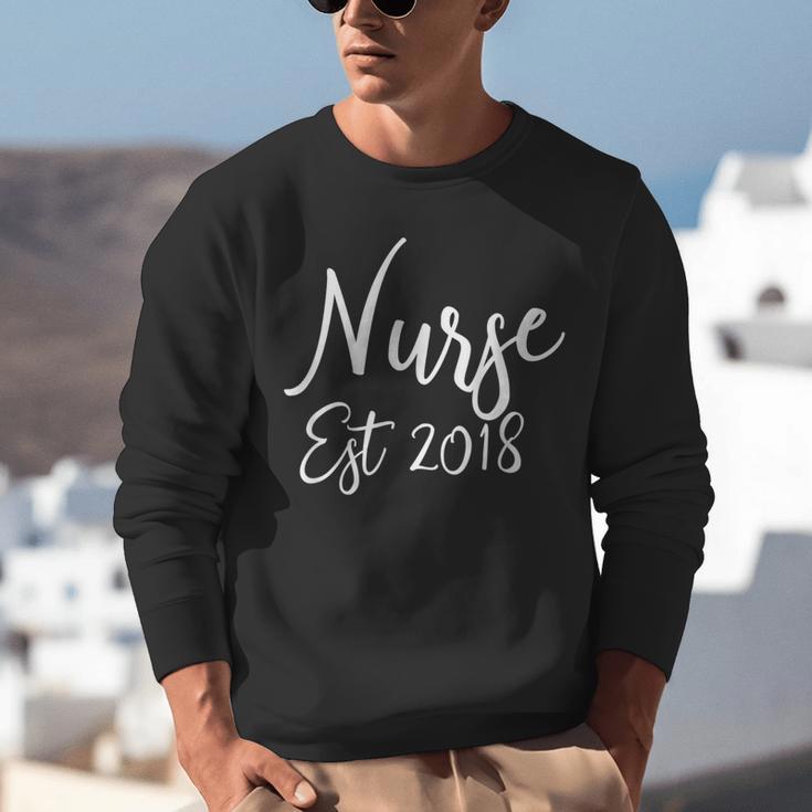 Nurse Established 2018 Shirt Nursing School Graduation Unisex Sweatshirt