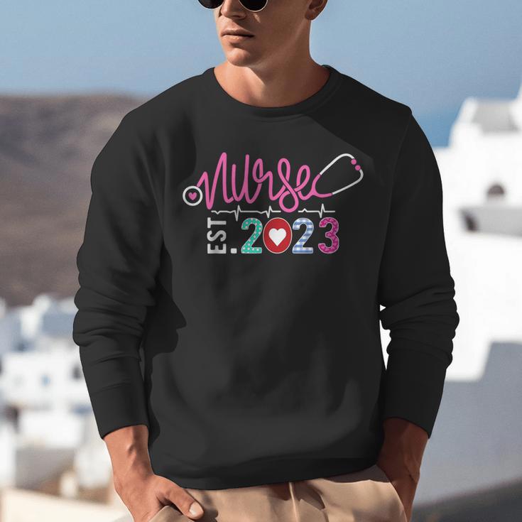 Nurse Graduation RN Nursing School Nurse Established 2023 Unisex Sweatshirt