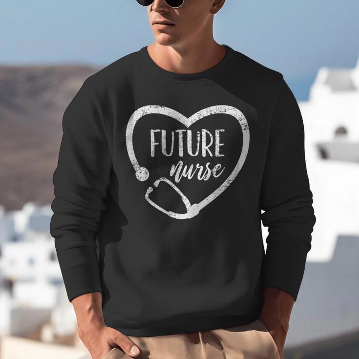 Nurse Nursing Student Graduation Stethoscope Vintage Unisex Sweatshirt