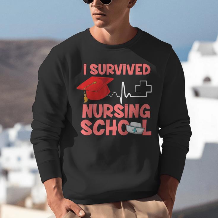 Nurse Survived Nursing School Graduation Unisex Sweatshirt