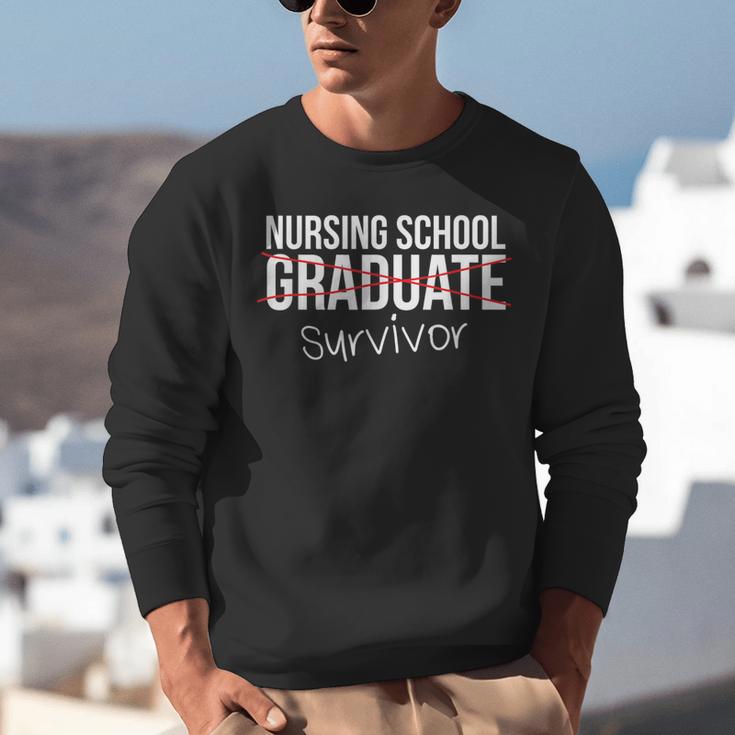 Nursing School Survivor Graduation T-Shirt Unisex Sweatshirt
