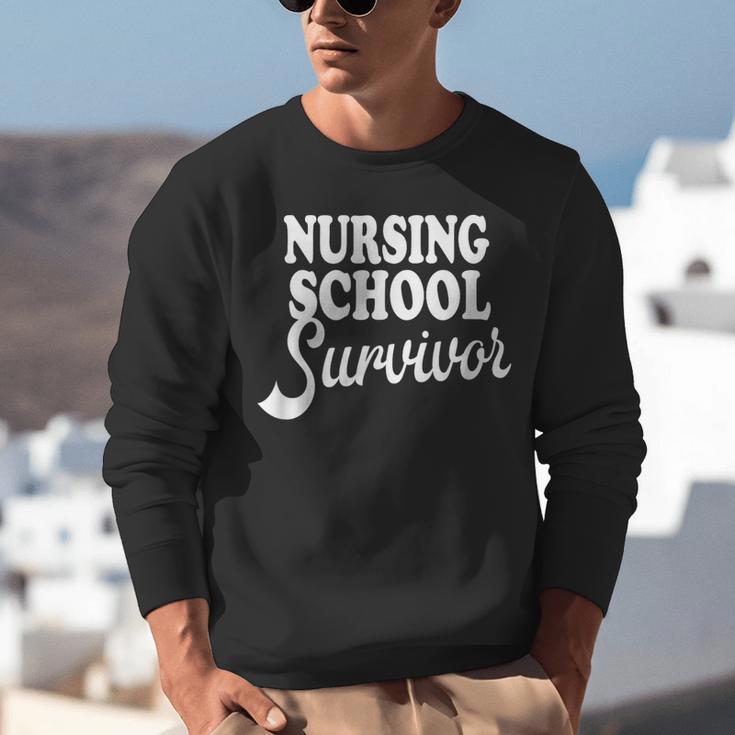 Nursing School Survivor Nurse Graduation Medical T-Shirt Unisex Sweatshirt