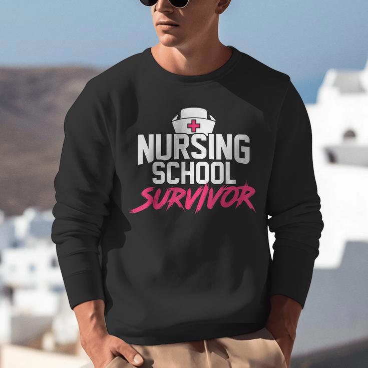 Nursing School Survivor Shirt Graduation Party Tee Unisex Sweatshirt