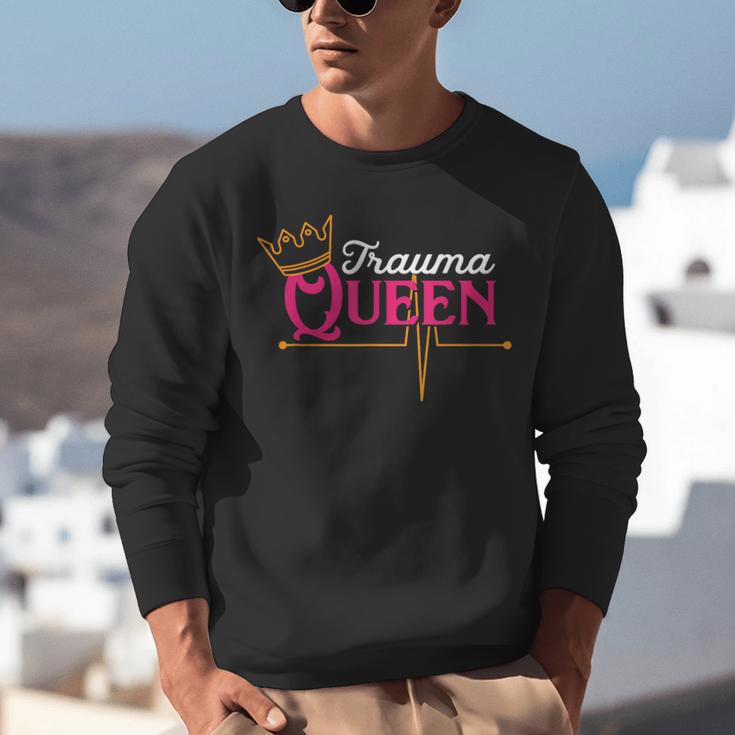 Nursing Shirt Graduation Nurse School Trauma Queen Shirt Unisex Sweatshirt