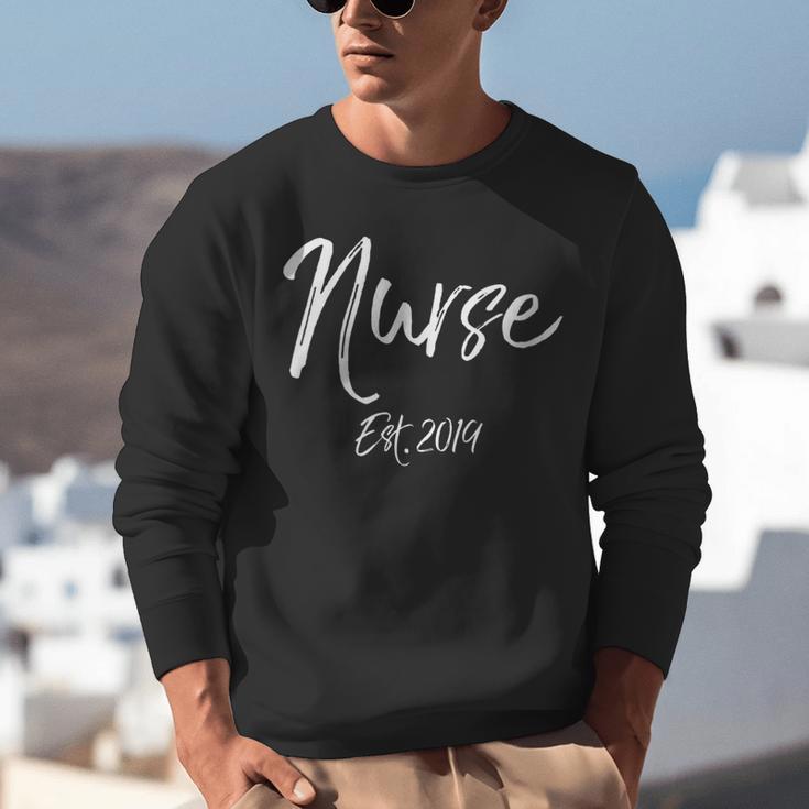 Nursing Student Graduation For Women Nurse Est 2019 Unisex Sweatshirt