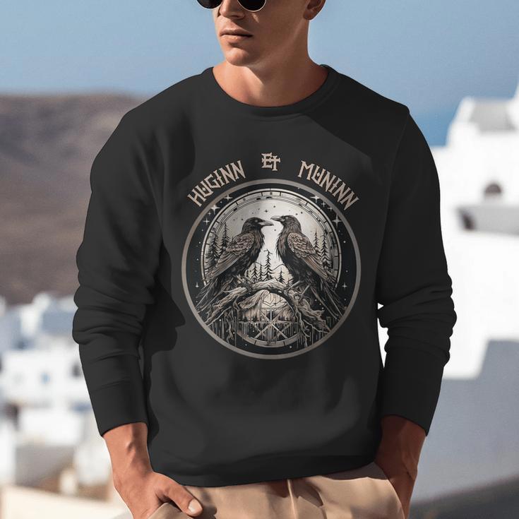 Odin Ravens Memory And Mind Huginn And Muninn Odin's Ravens Unisex Sweatshirt