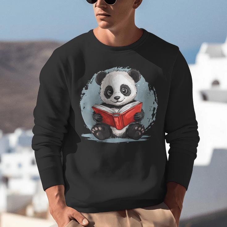 Panda With Book For Reading Enthusiasts Unisex Sweatshirt Panda With Book For Reading Enthusiasts Unisex Sweatshirt