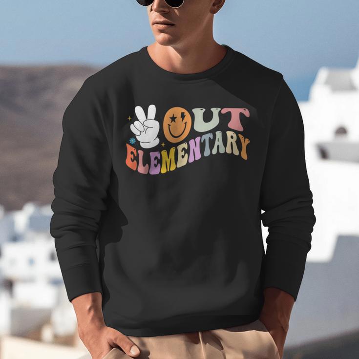 Peace Out Elementary Graduation Graduate Class Of 2025 Unisex Sweatshirt