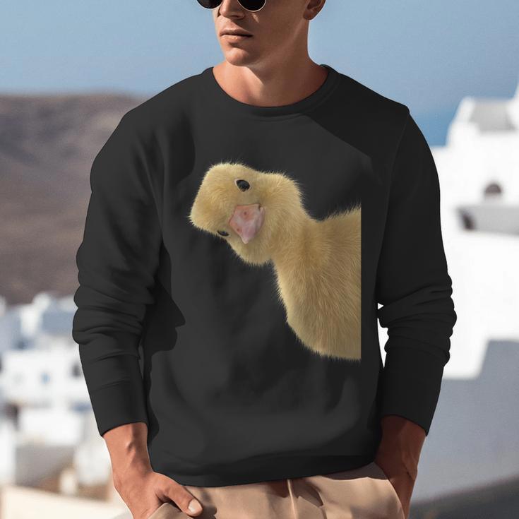 Peking Duck Peeking Chef Graduation Farm Duck Lover Unisex Sweatshirt