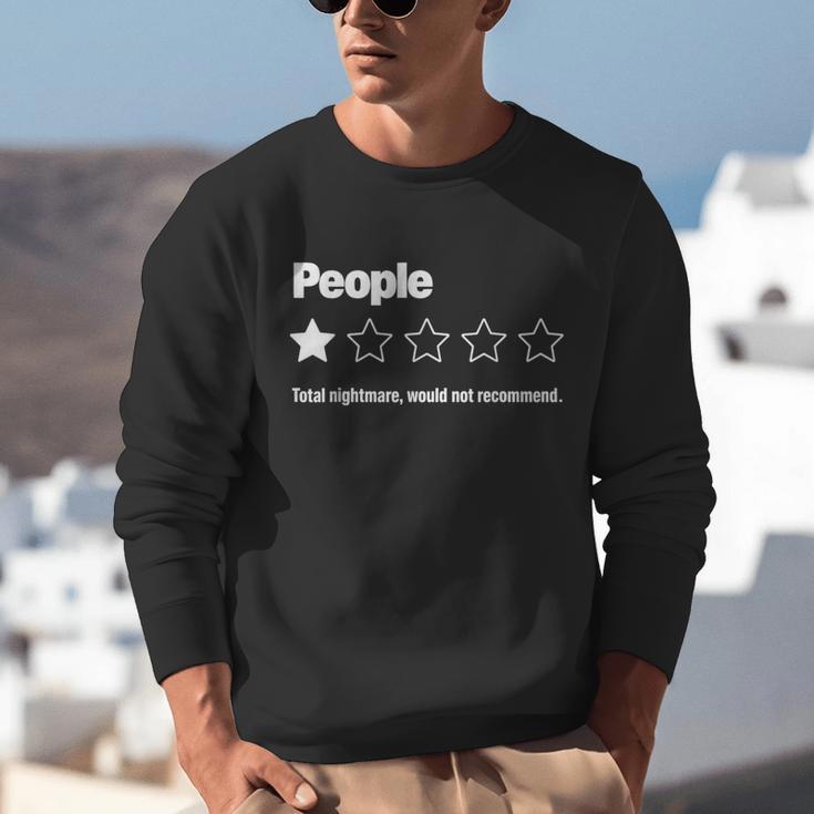 People One Star Rating Would Not Recommend Introvert Unisex Sweatshirt People One Star Rating Would Not Recommend Introvert Unisex Sweatshirt