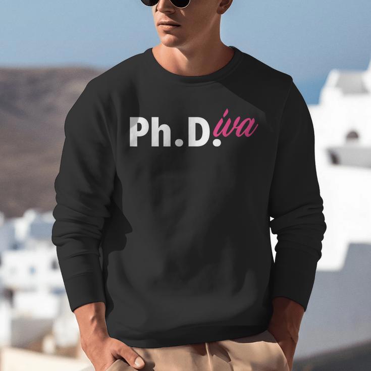 Ph Diva Women Dissertation Doctoral Degree Graduation PhD Unisex Sweatshirt