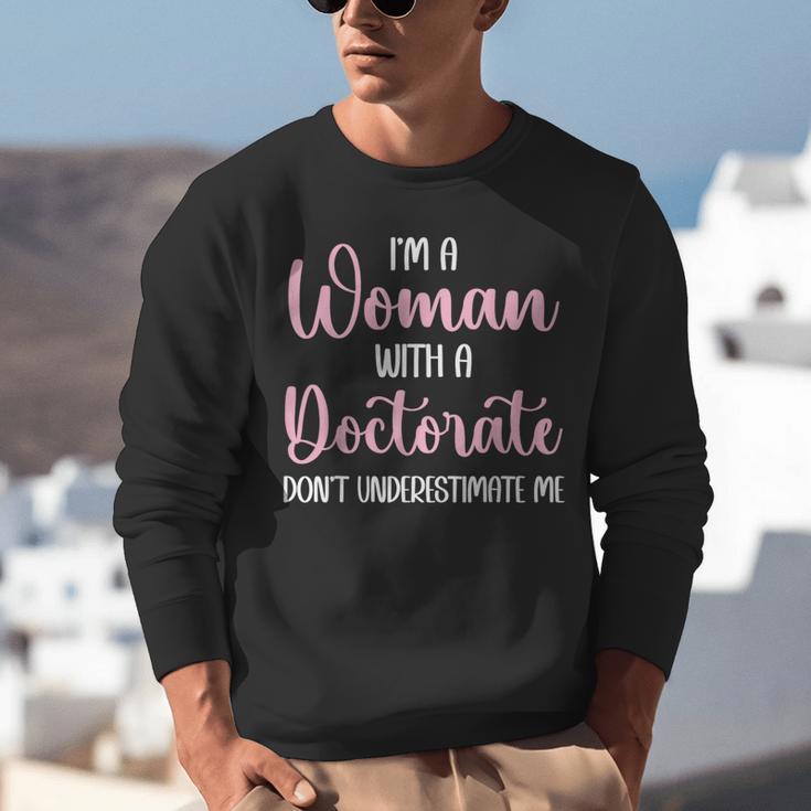 PhD Graduation Woman With A Doctorate Degree Unisex Sweatshirt
