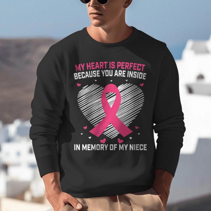 Pink Breast Cancer Awareness Women Men In Memory Of My Niece Unisex Sweatshirt