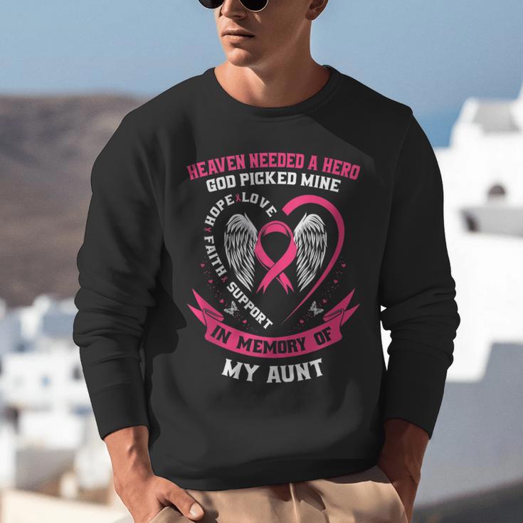 Pink In Memory Of Loving Aunt Breast Cancer Memorial Unisex Sweatshirt Pink In Memory Of Loving Aunt Breast Cancer Memorial Unisex Sweatshirt