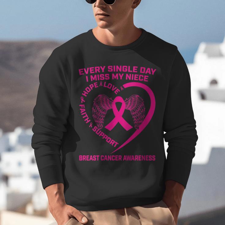 Pink Ribbon In Memory Of My Niece Breast Cancer Awareness Unisex Sweatshirt