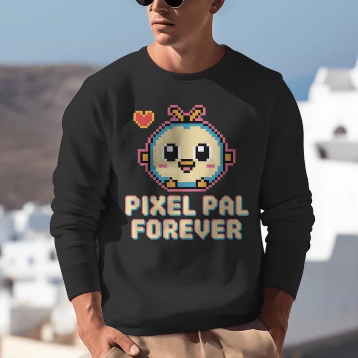 Pixel Art Pet Y2K Retro Vintage Digital Nostalgia Y2K Tech Unisex Sweatshirt