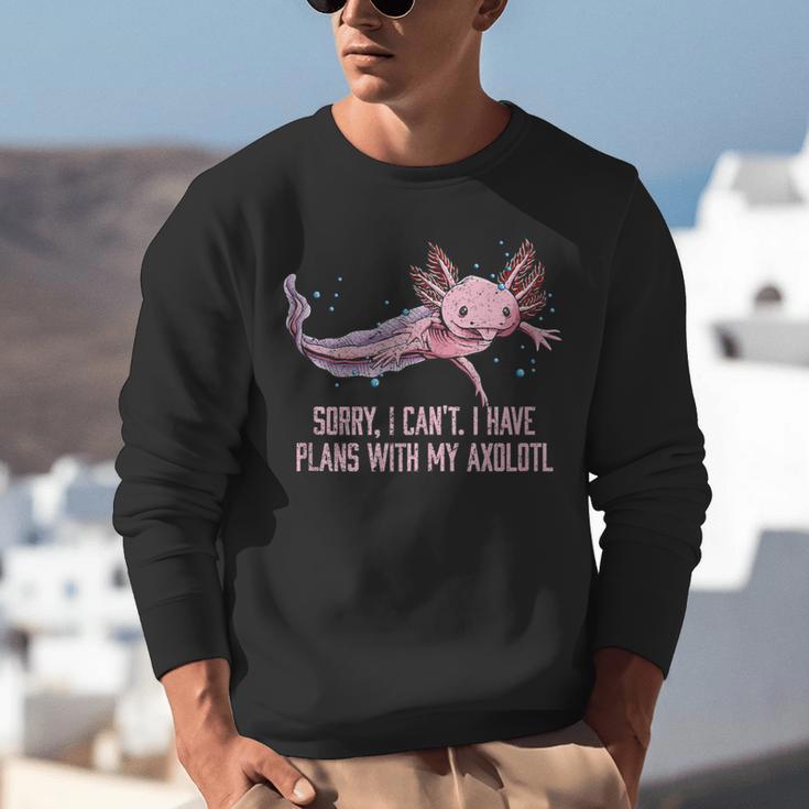 I Have Plans With My Axolotl Salamander Introvert Unisex Sweatshirt