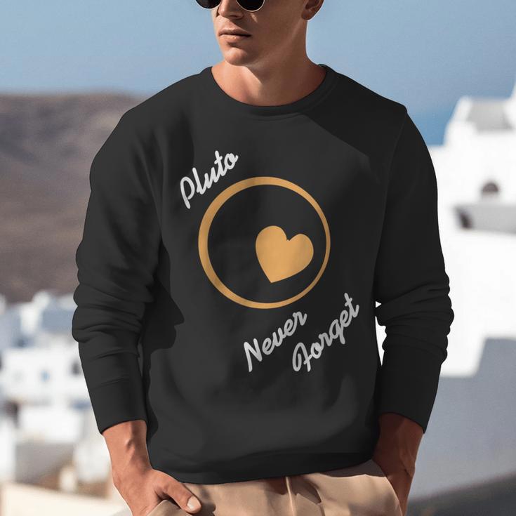 Pluto Never Forget Space Nostalgia Planetary Humor Unisex Sweatshirt Pluto Never Forget Space Nostalgia Planetary Humor Unisex Sweatshirt