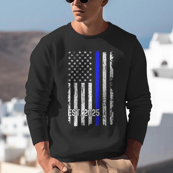 Police Graduation Est 2025 Back Print Police Academy Vintage Unisex Sweatshirt