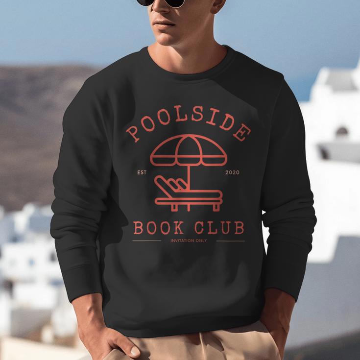 Poolside Book Club Summer Reading Book Lover Swimming Shirt Men Women Unisex Sweatshirt