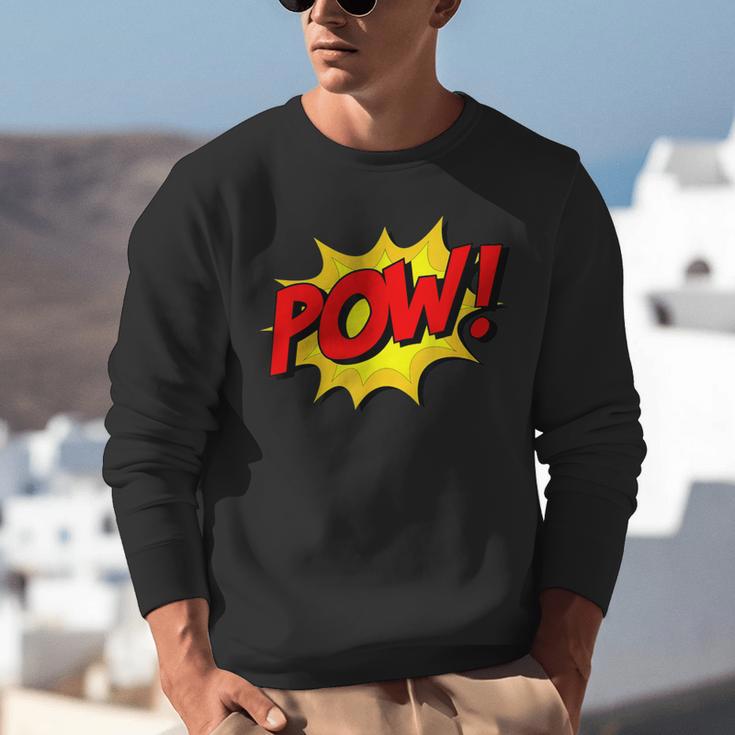 POW -Adults Kids Comic Book Cartoon Pop Art Novelty Sarcastic Unisex Sweatshirt