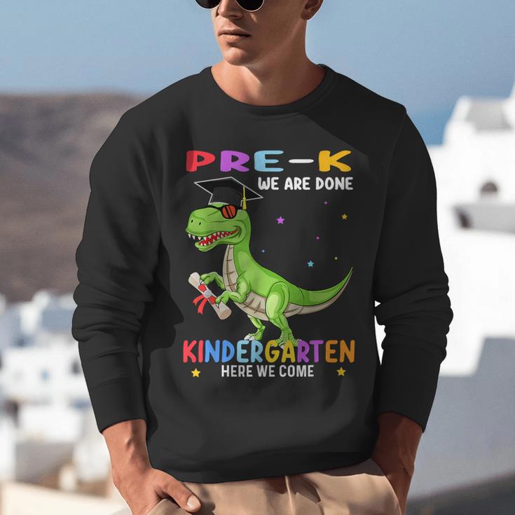 Pre k Graduation We Are Done Class 2023 Pre-k Dinosaur Boys Unisex Sweatshirt