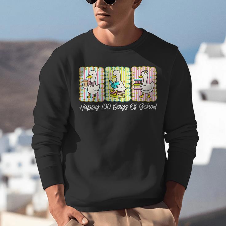 Preppy 100 Days Of School Goose Coffee Books Teacher Life Unisex Sweatshirt Preppy 100 Days Of School Goose Coffee Books Teacher Life Unisex Sweatshirt