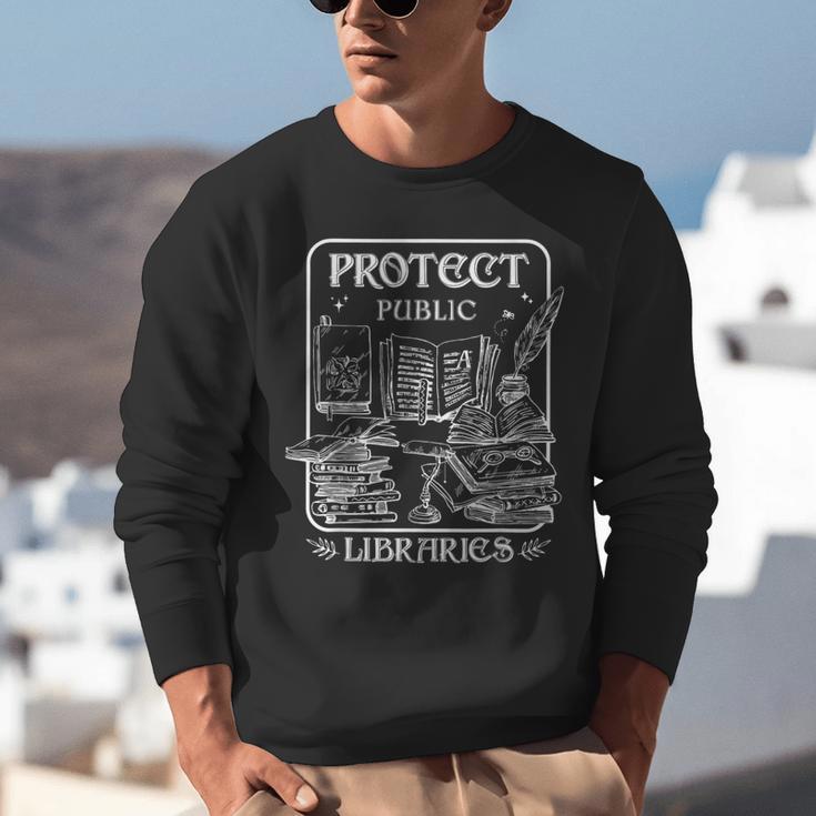 Protect Public Libraries Support Local Librarian Book Lover Unisex Sweatshirt