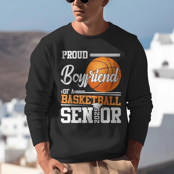 Proud Boyfriend Of A 2025 Senior Graduation Basketball Unisex Sweatshirt