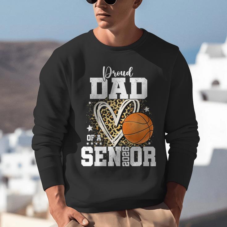 Proud Dad Of A 2026 Senior Basketball Graduation Leopard Unisex Sweatshirt