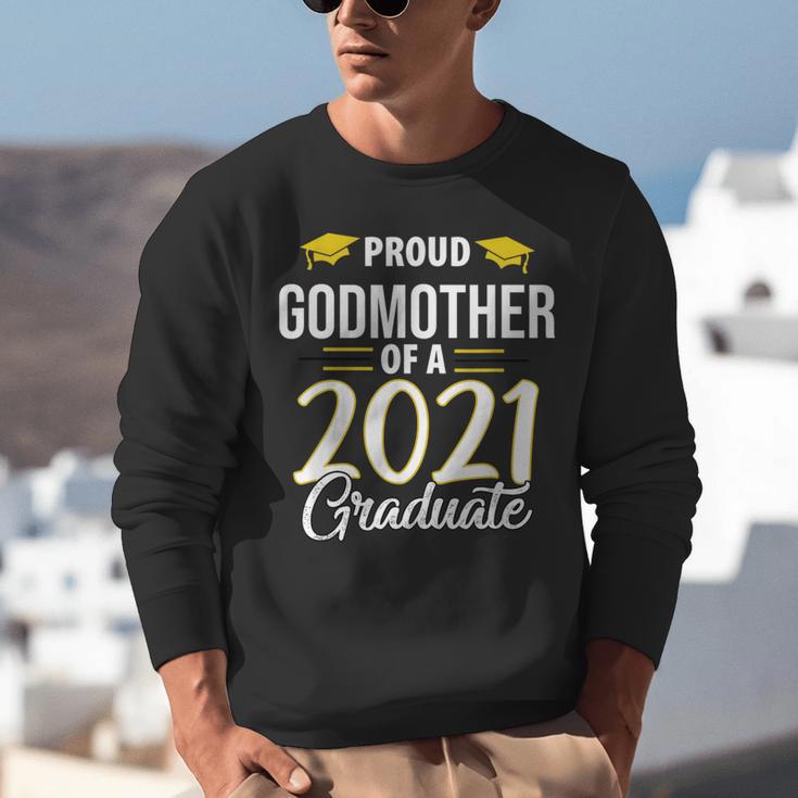 Proud Godmother Of A 2021 Graduate Graduation Clothes MBA Unisex Sweatshirt