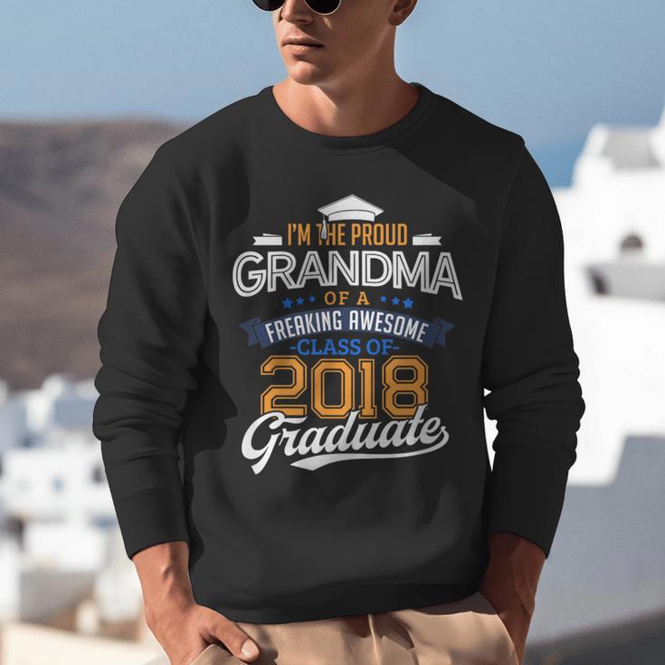 Proud Grandma Of A 2018 Graduate Shirt Graduation Grad Class Unisex Sweatshirt