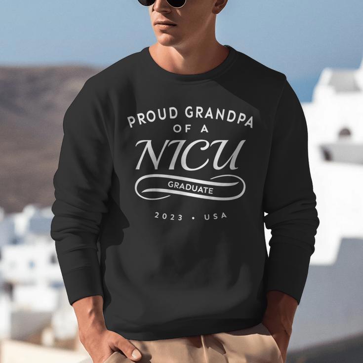 Proud Grandpa Of a NICU Graduate 2023 Graduation Party Unisex Sweatshirt