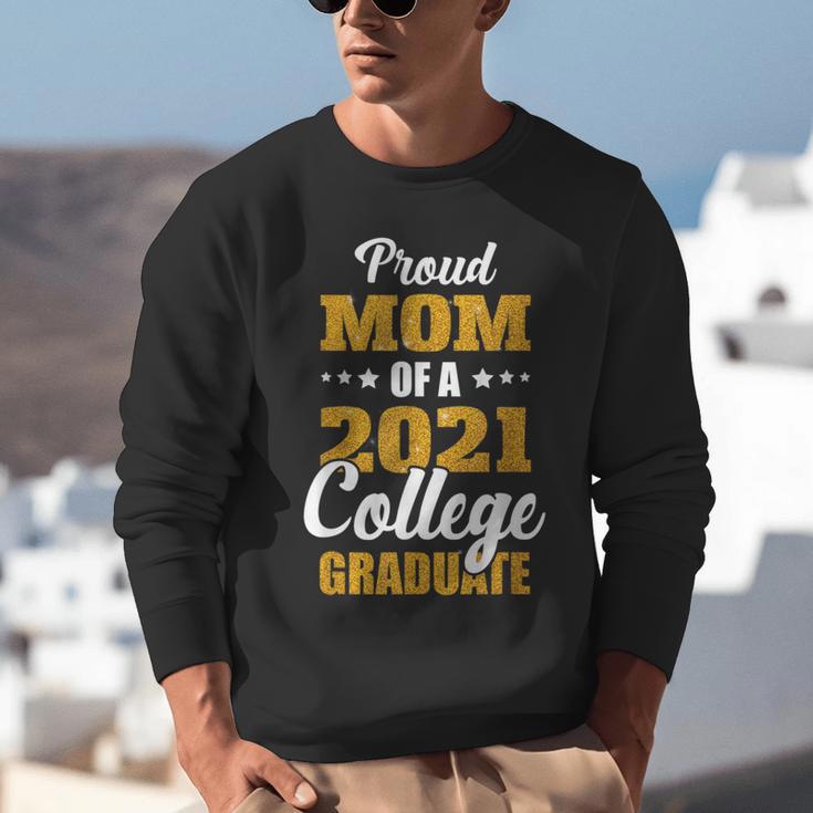 Proud Mom Of A 2021 College Graduate Senior Graduation Unisex Sweatshirt