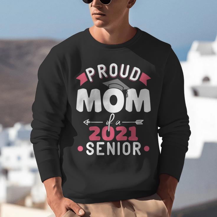 Proud Mom Of a 2021 Senior Year School Graduation Party Unisex Sweatshirt