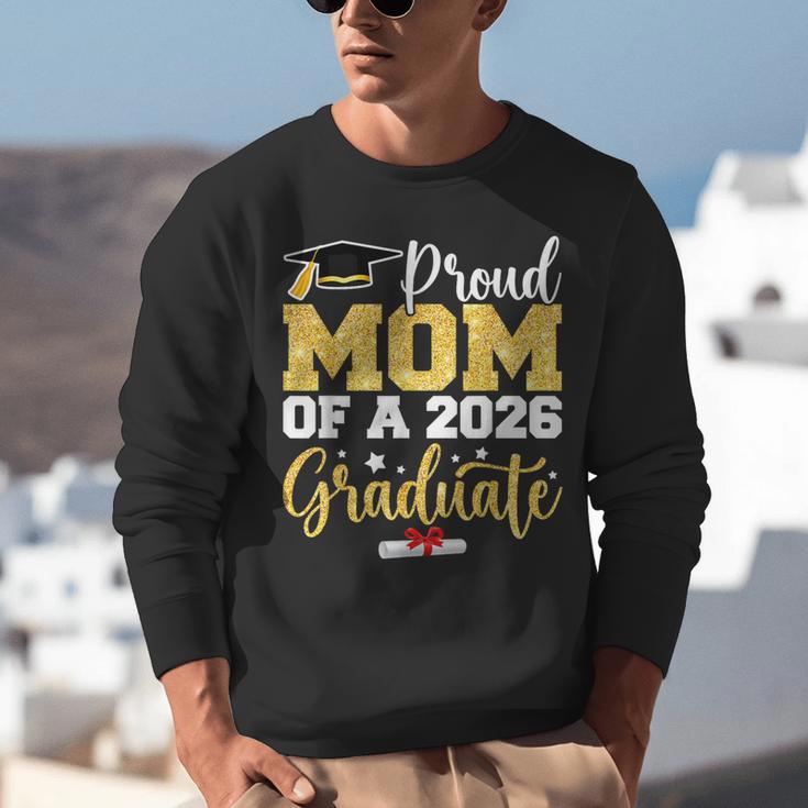 Proud Mom Of A Class Of 2026 Graduate Senior Gold Graduation Unisex Sweatshirt