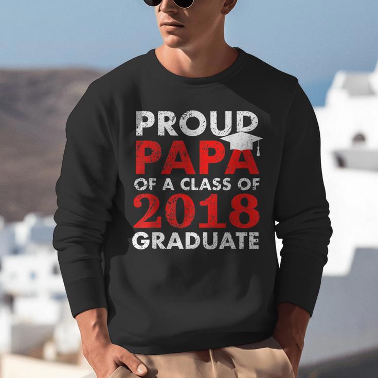 Proud Papa Of A Class Of 2018 Graduate Shirt Graduation Unisex Sweatshirt
