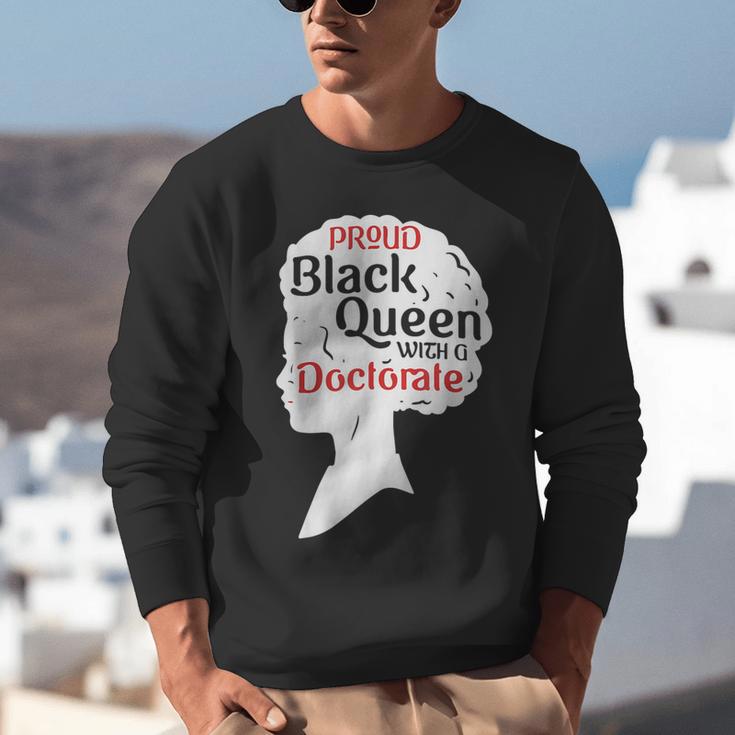 Proud Queen Shirt PhD Graduation Afro Doctorate Unisex Sweatshirt