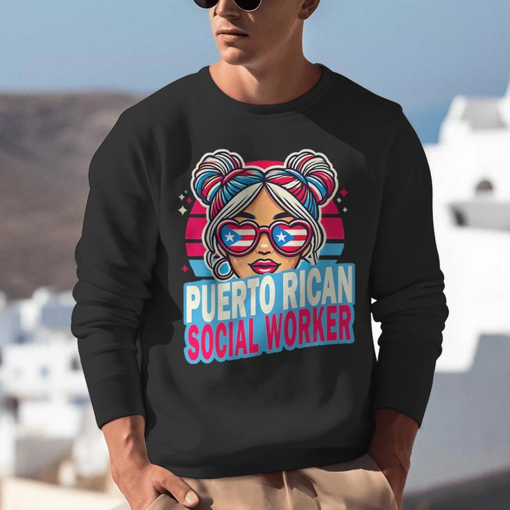 Puerto Rican Latina Social Worker MSW Masters Graduation Unisex Sweatshirt