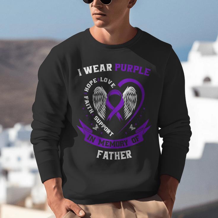 Purple In Memory Of Father Dad Pancreatic Cancer Awareness Unisex Sweatshirt Purple In Memory Of Father Dad Pancreatic Cancer Awareness Unisex Sweatshirt