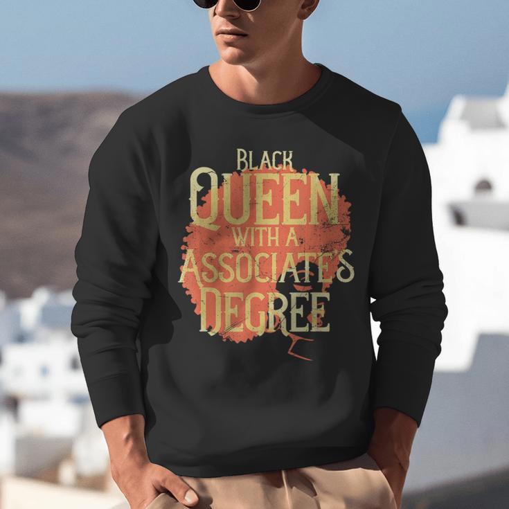 Queen Associate Degree Afrocentric GraduationShirt Unisex Sweatshirt