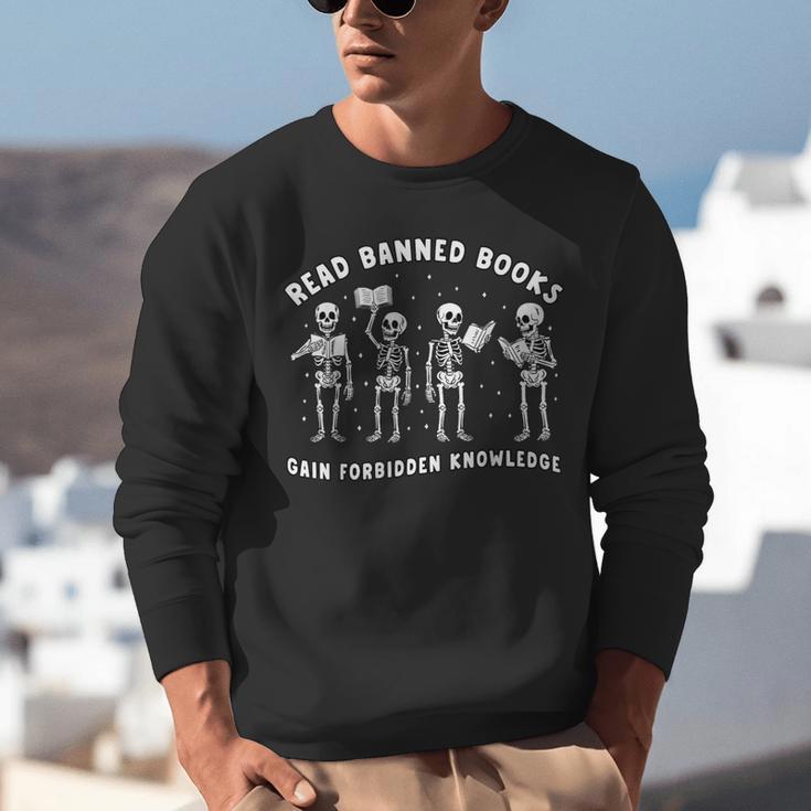 Read Banned Book Lover Forbidden Knowledge Reading Teacher Unisex Sweatshirt