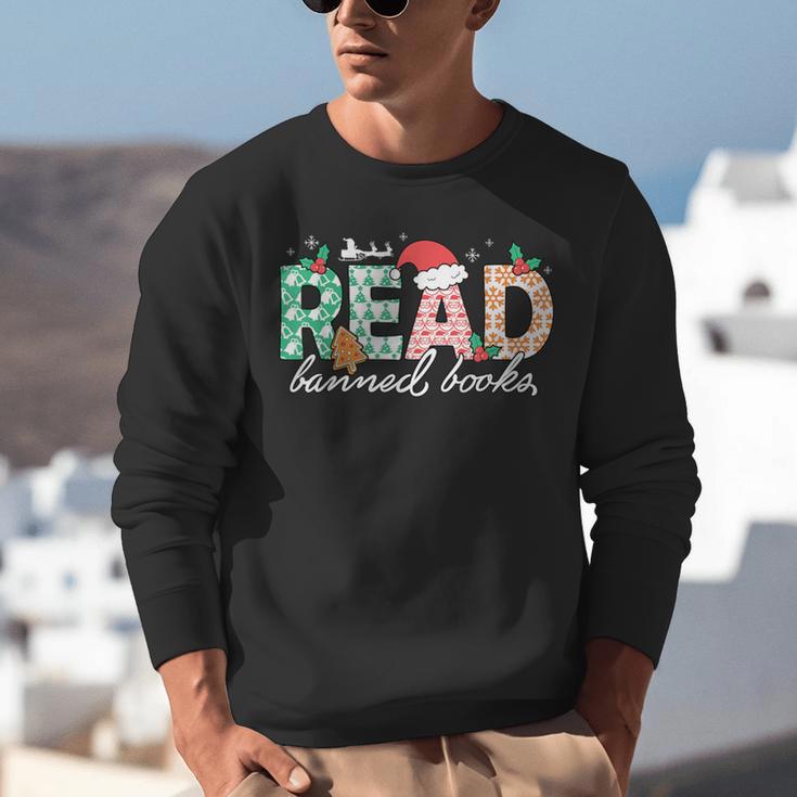 Read Banned Books Christmas Holiday Unisex Sweatshirt Read Banned Books Christmas Holiday Unisex Sweatshirt
