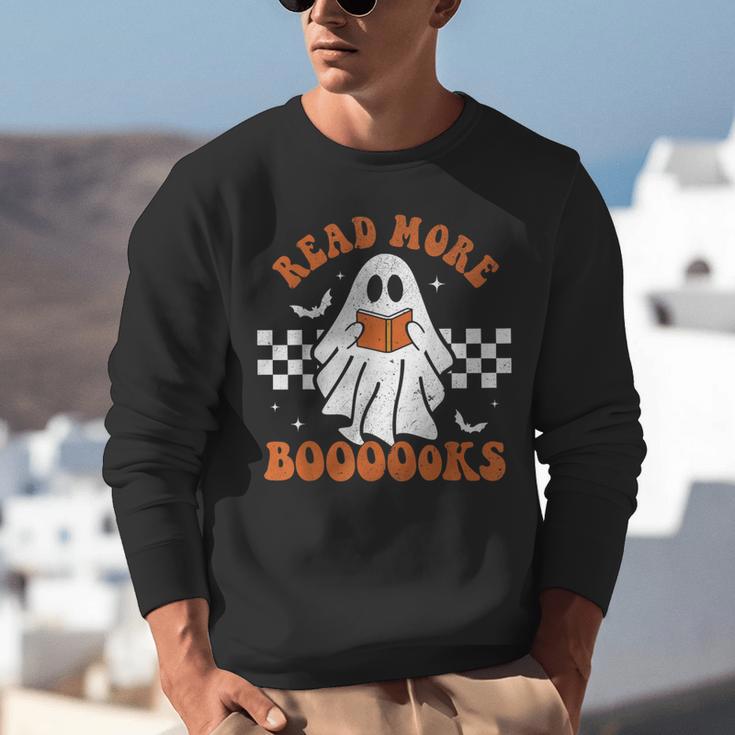 Read More Books Cute Ghost Reading Book Teacher Halloween Unisex Sweatshirt Read More Books Cute Ghost Reading Book Teacher Halloween Unisex Sweatshirt