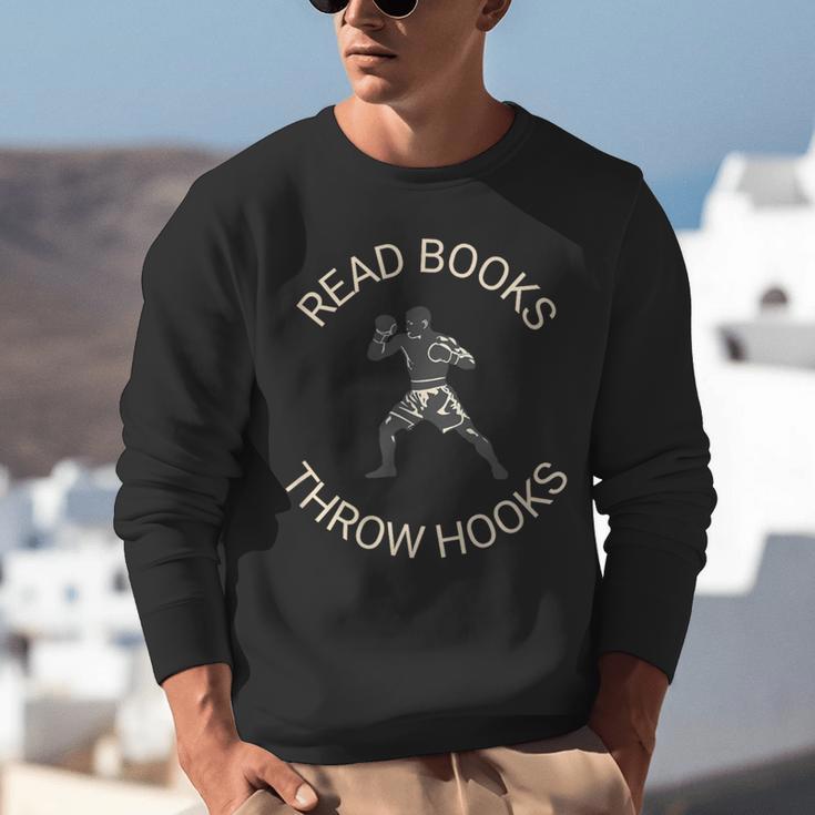 Read Books Throw Hooks Boxing Literacy Shirt Unisex Sweatshirt Read Books Throw Hooks Boxing Literacy Shirt Unisex Sweatshirt