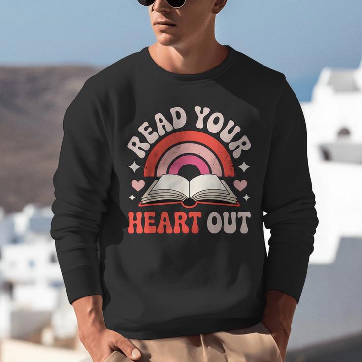 Read Your Heart Out Book Lovers Emotional Fall Vibes Unisex Sweatshirt