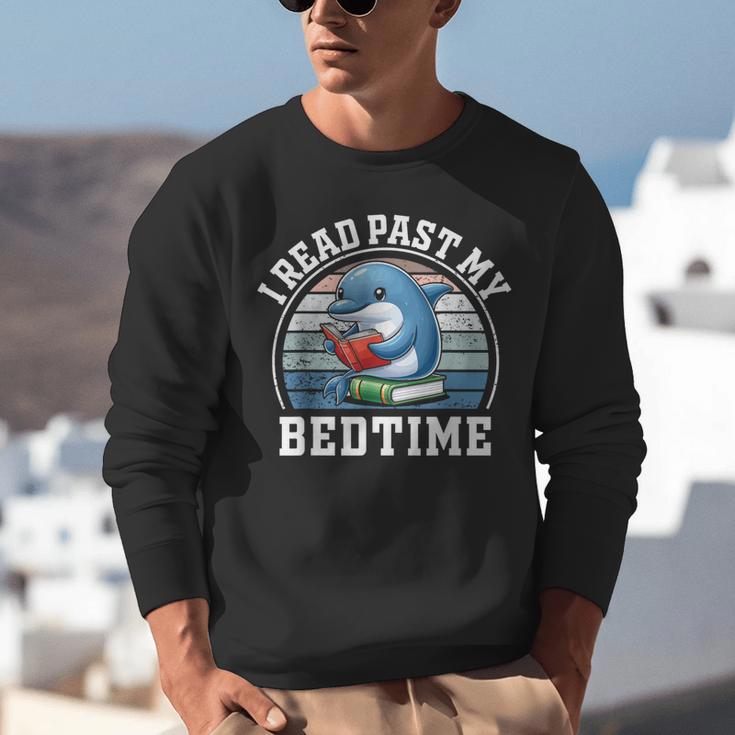 I Read Past My Bedtime Reading Dolphin Book Lover Unisex Sweatshirt I Read Past My Bedtime Reading Dolphin Book Lover Unisex Sweatshirt