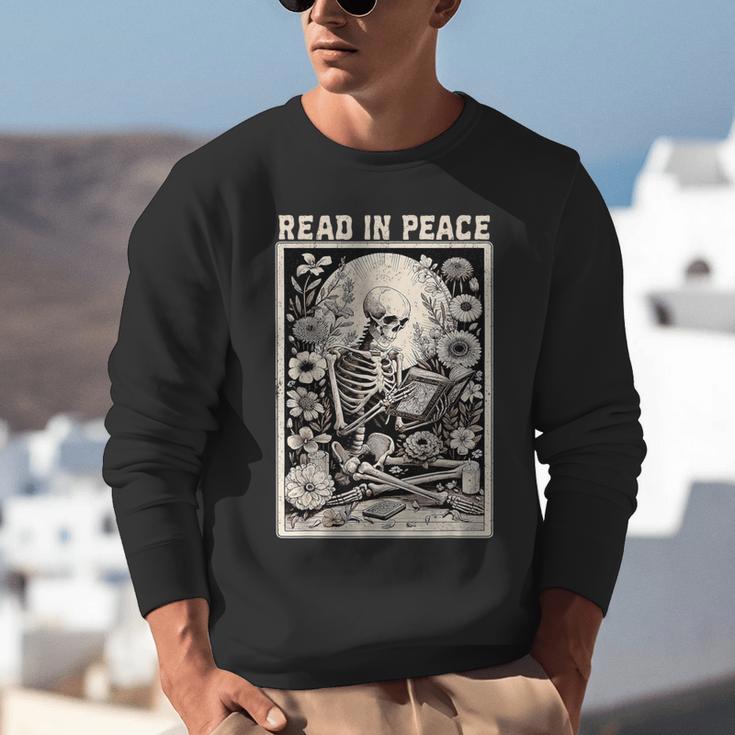 Read In Peace Skeleton Book Lover Bookworm Book Unisex Sweatshirt Read In Peace Skeleton Book Lover Bookworm Book Unisex Sweatshirt