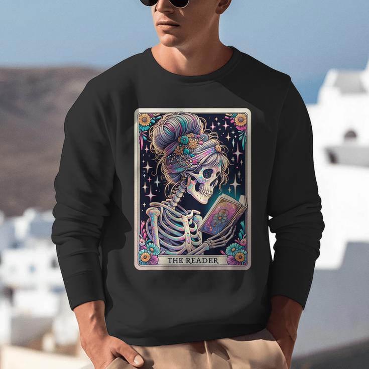 The Reader Tarot Card Women Book Lover Librarian Read Unisex Sweatshirt