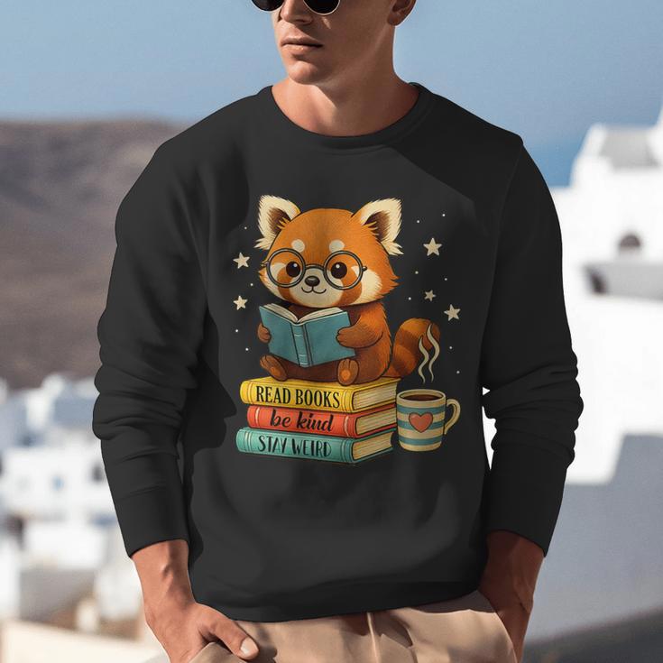 Reading Book Lover Red Panda Read Books Be Kind Stays Weird Unisex Sweatshirt Reading Book Lover Red Panda Read Books Be Kind Stays Weird Unisex Sweatshirt